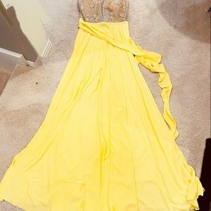 Yellow evening gown
